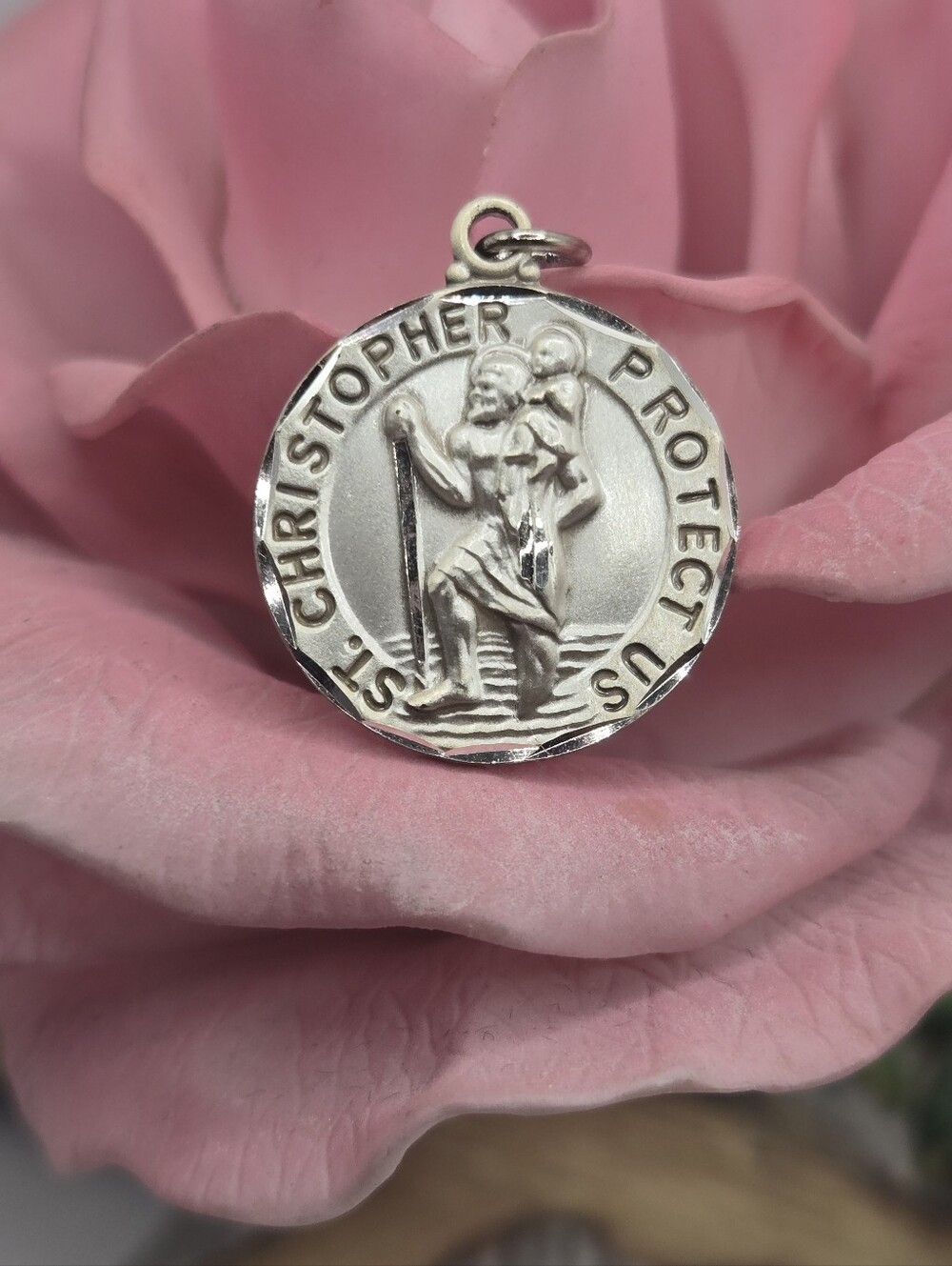 St. Christopher Sterling Silver Medal Pendant